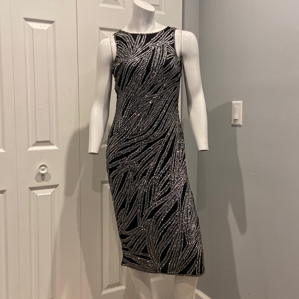 NWOT Pisarro Nights stunning beaded cocktail dress